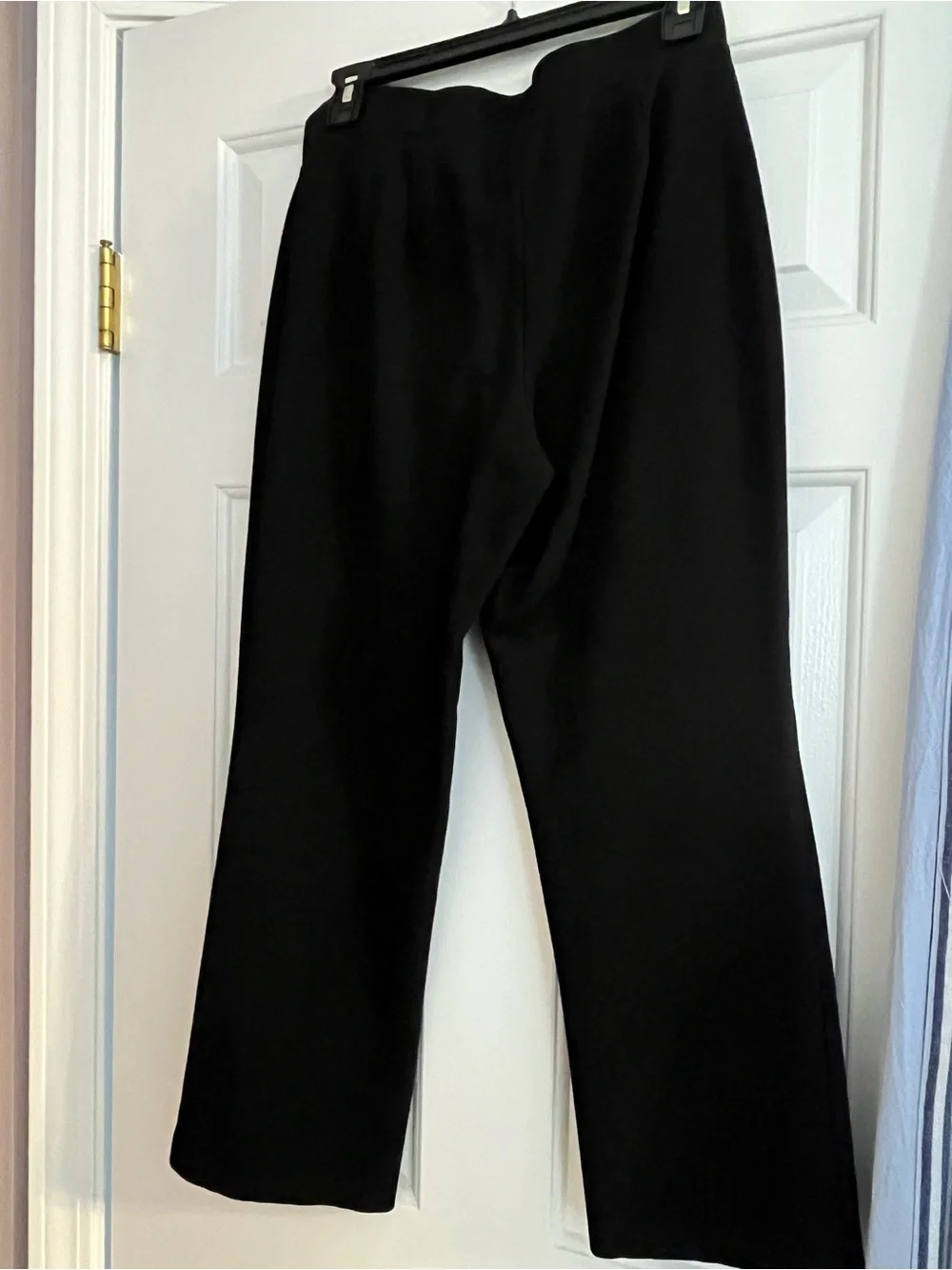 Michael Kors Black Wide-Leg Pull-On Pants with Gold Logo